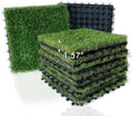 XLX TURF Artificial Grass Tiles Interlocking Outdoor Turf 12"x12" 9 Pack by XLXTURF