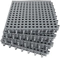 16 Pack 11.8" x 11.8" Interlocking Rubber Floor Tiles Soft PVC Non Slip Shower by LISHINE