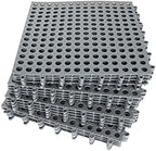 16 Pack 11.8" x 11.8" Interlocking Rubber Floor Tiles Soft PVC Non Slip Shower by LISHINE