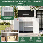 Outdoor Storage Shed Resin Waterproof Storage Cabinet - Image 5