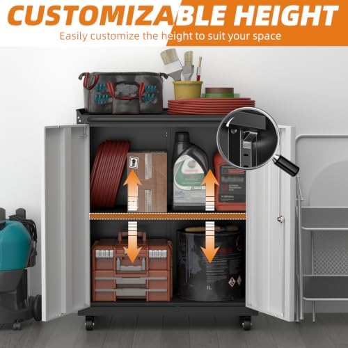 32''H Metal Garage Storage Cabinet - Image 5