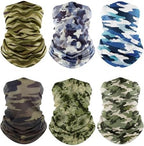 Fuinloth Neck Gaiter, 6 Pack Cooling UV Protection Bandana Face Mask Gator by fuinloth