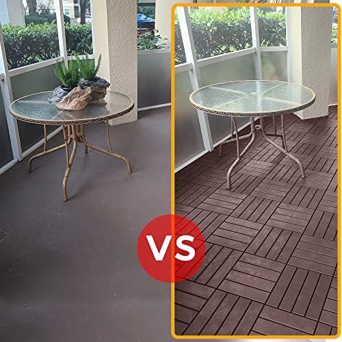 ASTEROUTDOOR Interlocking Deck Tiles Plastic Waterproof Outdoor Flooring 12" x - Image 7