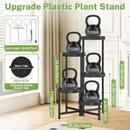 iDavosic.ly 5 Tier Folding Plastic Plant Stand Indoor, Grow Light - Image 3