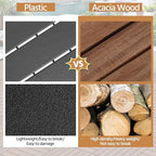 Yaheetech 54PCS Deck Tiles Acacia Wood Interlocking Outdoor Flooring - Image 7