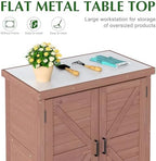 Outdoor Storage Cabinet & Potting Bench Table - Image 3