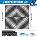 Jocoevol 9-Pcs Interlocking Tile, 15.7 x 15.7in Garage Floor Tiles - Image 2