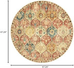 Lahome Moroccan Washable Round Rugs, Non-Slip Soft Round Rug 4ft Ultra-Thin - Image 2