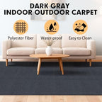 Grefinity Marine Carpet, 6 FT x 10 FT Dark Gray Indoor Outdoor Carpet - Image 3
