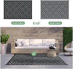 GENIMO Outdoor Rug, Waterproof Plastic Rugs - Image 2