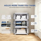 SAILUN 348Qt Stackable Storage Bins, Storage Cabinet - Image 5
