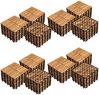 Yaheetech 108PCS Acacia Interlocking Deck Tiles Outdoor Patio Flooring by Yaheetech