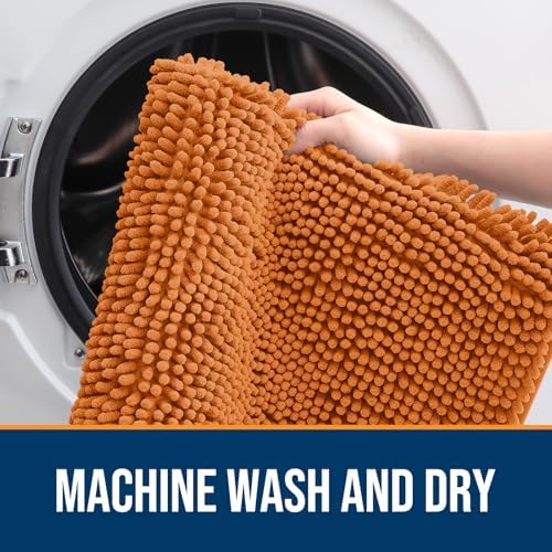 OLANLY Dog Door Mat for Muddy Paws 70x24, Super Absorbent Chenille Mud Mat - Image 5