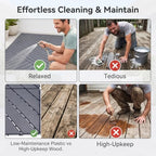44 Pack Plastic Interlocking Deck Tiles, 12 x 12 Inch Waterproof Outdoor Floor - Image 5