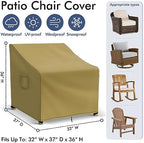Richwon Adirondack Chair Covers Waterproof, Lawn Outdoor Chair Covers 2 Pack - Image 2