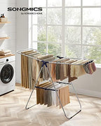 SONGMICS Clothes Drying Rack, Foldable Space-Saving Steel Laundry Rack - Image 2