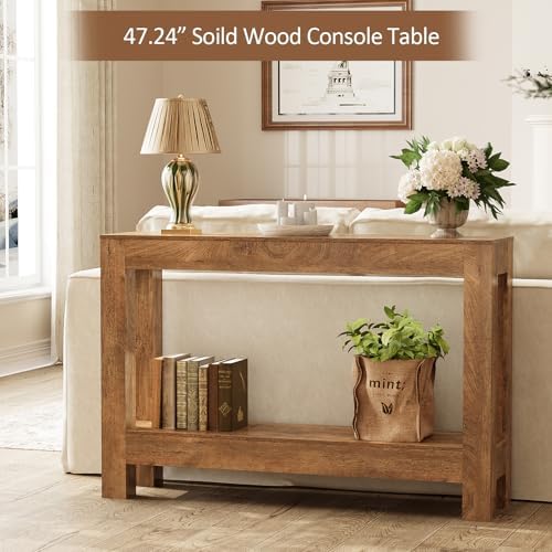 Tohomeor Farmhouse Console Table, 47 Inches Entryway Console Table, Wooden - Image 6