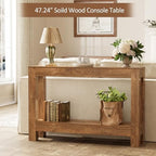 Tohomeor Farmhouse Console Table, 47 Inches Entryway Console Table, Wooden - Image 6