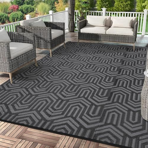 9x12 Outdoor Rug Waterproof Foldable Plastic Straw Carpet - Image 4