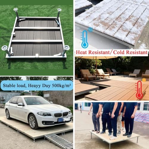 Raised Deck Platform Adjustable Outdoor Modular Decking Tiles - Image 6