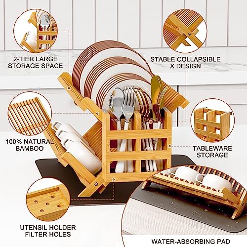 Greenual Bamboo Dish Drying Rack - Image 5