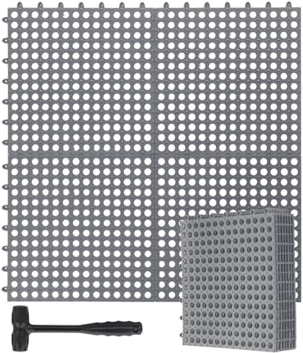 Drydiet 8 Pack Drainage Tiles Modular Interlocking Floor Tiles by Drydiet