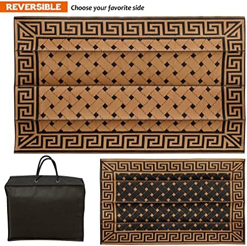 SAND MINE Reversible Mats, Plastic Straw Rug, Modern Area Rug, Large Floor Mat - Image 4