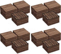 Yaheetech 108PCS Deck Tiles Acacia Wood Interlocking Outdoor Flooring by Yaheetech