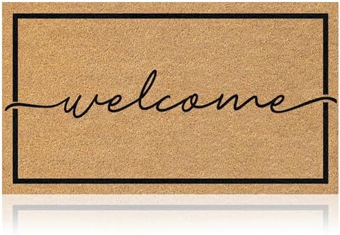 Coir Welcome Mat, Welcome Classic 4, 17x29 in by AmaruDoorMats