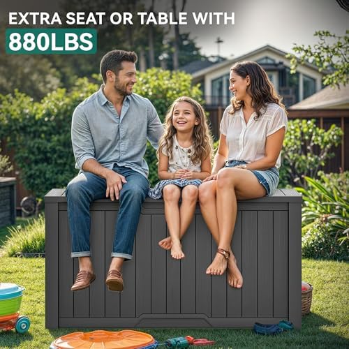 YITAHOME 240 Gallon Extra Large Outdoor Storage Deck Box - Image 7