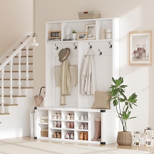 Takywep Extra Large 51" Entryway Hall Tree - Image 5