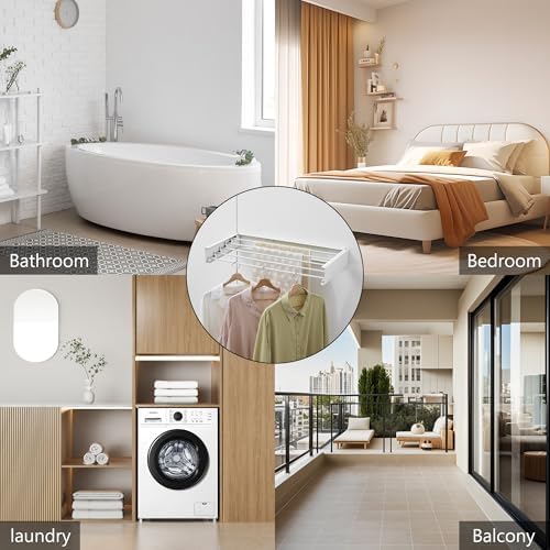 RFOUO Wall Mounted Clothes Drying Rack - Image 7