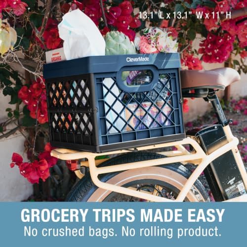 CleverMade Collapsible Milk Crate - 25L - Ocean - Image 5