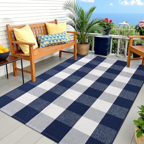 OLANLY Fall Door Mat, Buffalo Plaid Rug - Image 7