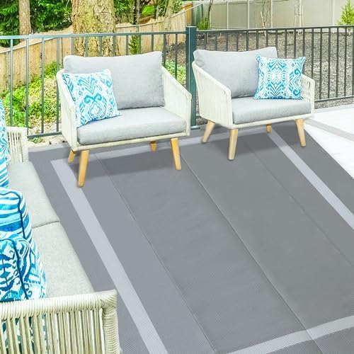 Ogrmar 8x10 FT Reversible Mats, Outdoor Rug by Ogrmar