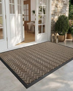 DEXI Front Door Mat Outside Entrance 24x48 Rubber Entry Doormat Chevron - Image 2