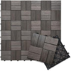 JJWOOD Interlocking Deck Tiles, Co-Extruded Wood-Look Outdoor Floor Tiles by Unknown
