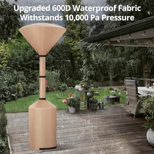 QH.HOME Patio Heater Cover, Waterproof Tear-Resistant 89"x 33"x19" - Image 5