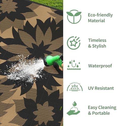 GENIMO Outdoor Rug, Waterproof Plastic Rugs - Image 6