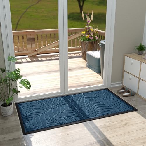Yimobra Large Leaf Pattern Door Mat, 47 x 24 in - Image 3