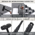 Drydiet 8 Pack Drainage Tiles Modular Interlocking Floor Tiles - Image 3