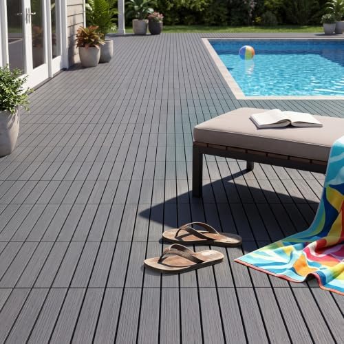GIANTEX 36 PCS Plastic Interlocking Deck Tiles, Waterproof PP Floor Tiles - Image 2