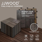 JJWOOD Interlocking Deck Tiles, Co-Extruded Wood-Look Outdoor Floor Tiles - Image 3