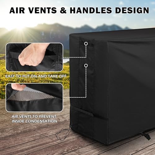 Bar Height Patio Set Cover for 7 Pieces Patio Bar Dining Table and Chairs Set - Image 4