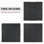 VANCASTLE Interlocking Deck Tiles 36 Pack Dark Grey 12"x12" Patio Pavers - Image 7