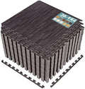 Sorbus Interlocking Wood Grain Foam Floor Tiles by Sorbus