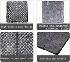 DIY Stone Tile Deck Tile, Durable Patio Garden Interlocking Decking12 6PCS - Image 2
