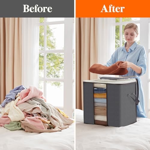 Lifewit 3 Pack 100L Clothes Storage Bins - Image 5
