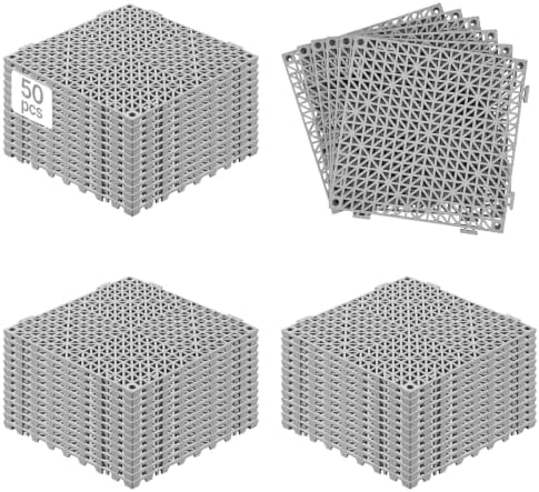 VEVOR Modular Interlocking Cushion, 50 Pack 12" x 12" Splicing Drainage Mats by VEVOR