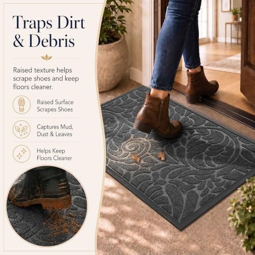 Yimobra Extra Large Door Mat, Outdoor Doormat - Image 3